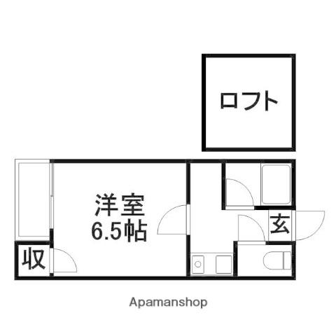 グラスホッパーⅡ和白(1K/1階)の間取り写真