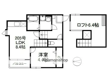 アットイーズ三苫駅前(1LDK/1階)の間取り写真