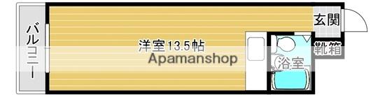 ジョイフル古賀(ワンルーム/3階)の間取り写真