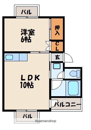 TS崎村ビル(2K/2階)の間取り写真