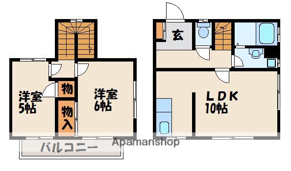 フリーデン91(2LDK/1階)の間取り写真