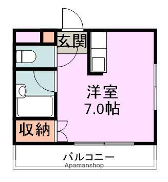 サン松香台(ワンルーム/3階)の間取り写真