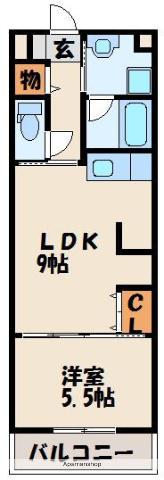 レジェンド桜Ⅱ番館(1LDK/2階)の間取り写真
