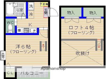 エムビルニュー雅Ⅱ(1K/1階)の間取り写真