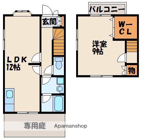 グリーンフォーレスト(1LDK/1階)の間取り写真