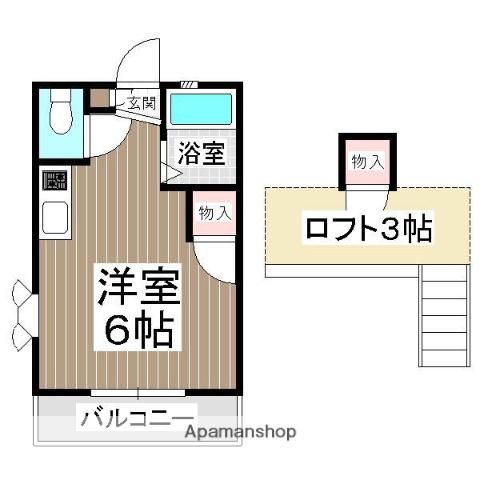 セーヌ香椎南(ワンルーム/2階)の間取り写真