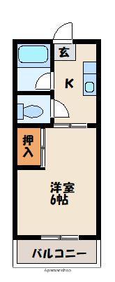 メゾン松香(1K/3階)の間取り写真