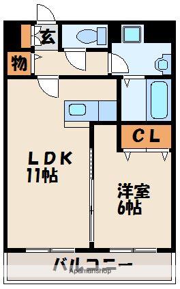 リバティM(1LDK/4階)の間取り写真