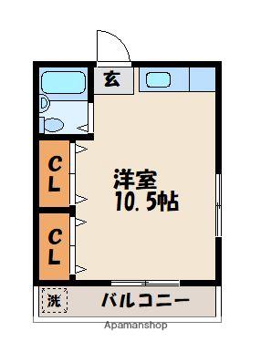 ファミーユ香住ヶ丘(ワンルーム/2階)の間取り写真