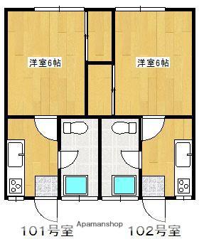 汐入コーポ(1K/1階)の間取り写真