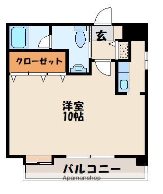 レシェンテ・ヴィラ千早(ワンルーム/9階)の間取り写真