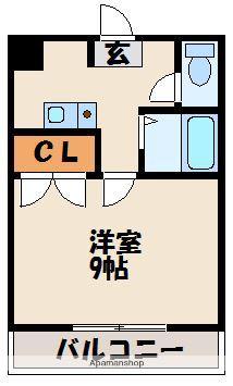 ウェーブコート(1K/3階)の間取り写真