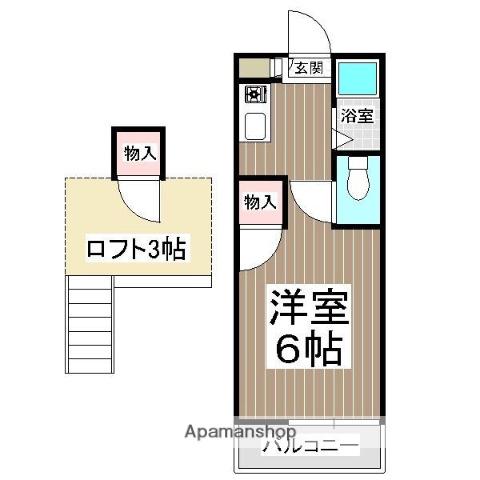 ソフィア松香台(ワンルーム/1階)の間取り写真