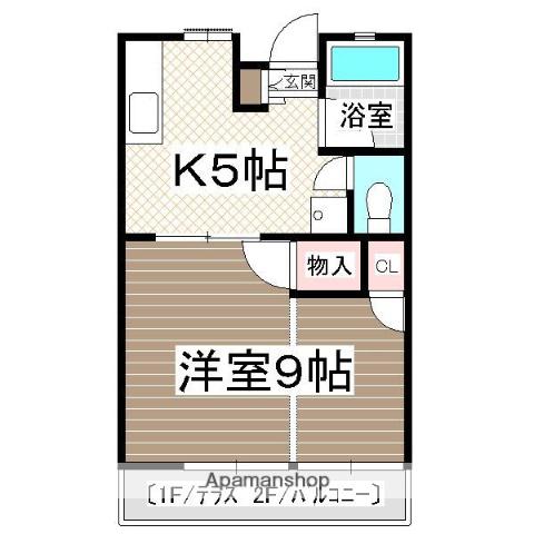 エクセル産大前(1DK/2階)の間取り写真