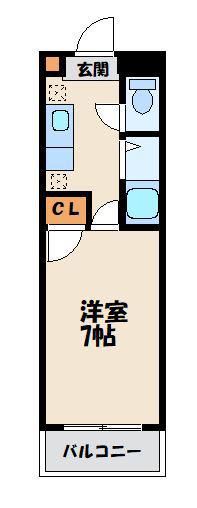 TERRACIELO香住ヶ丘(1K/3階)の間取り写真