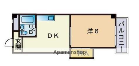 石川ハイツ(1DK/2階)の間取り写真