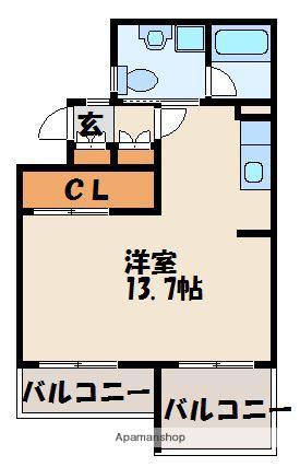 TMツインコート(ワンルーム/1階)の間取り写真