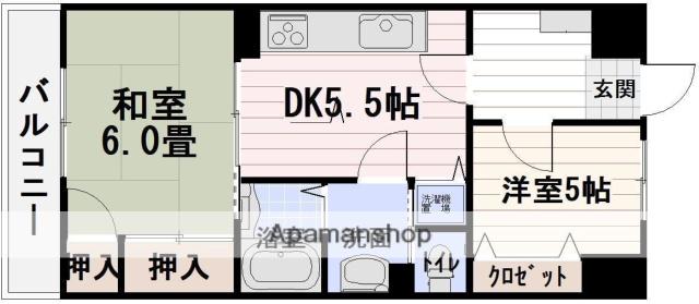 カサデエスタシオン(2DK/4階)の間取り写真