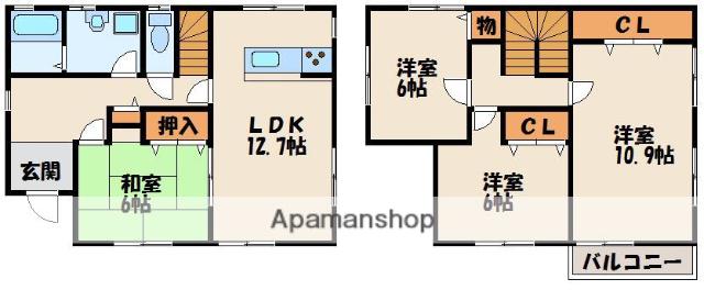 鹿児島本線 東郷駅 徒歩18分 2階建 築29年(4LDK)の間取り写真