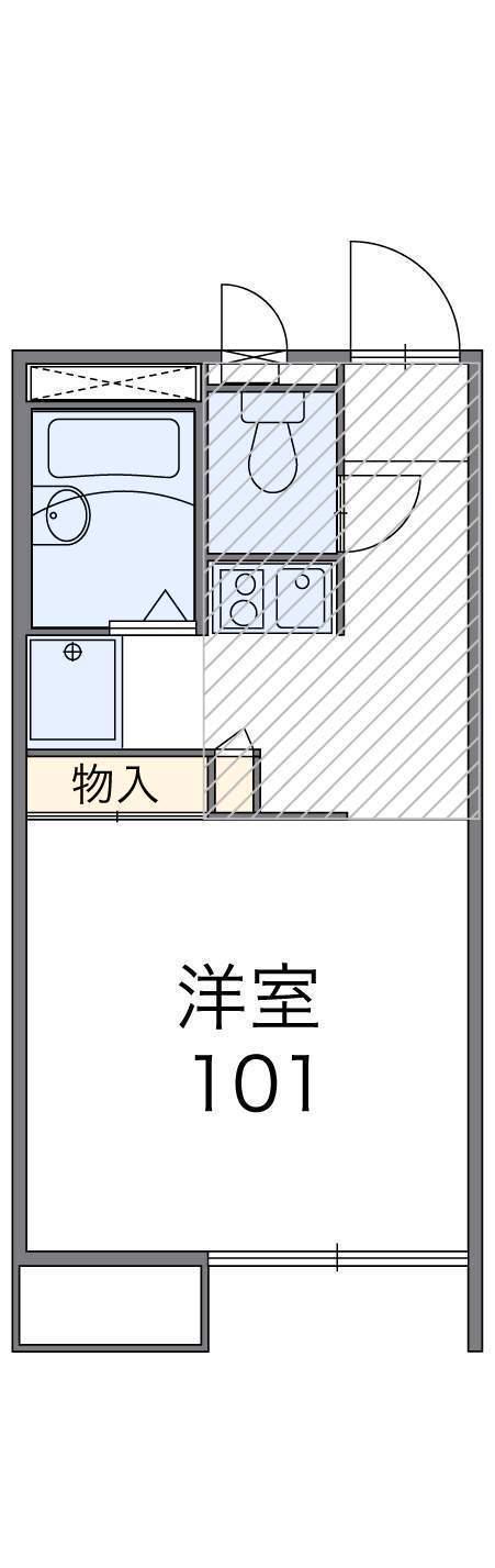 レオパレス1(1K/2階)の間取り写真