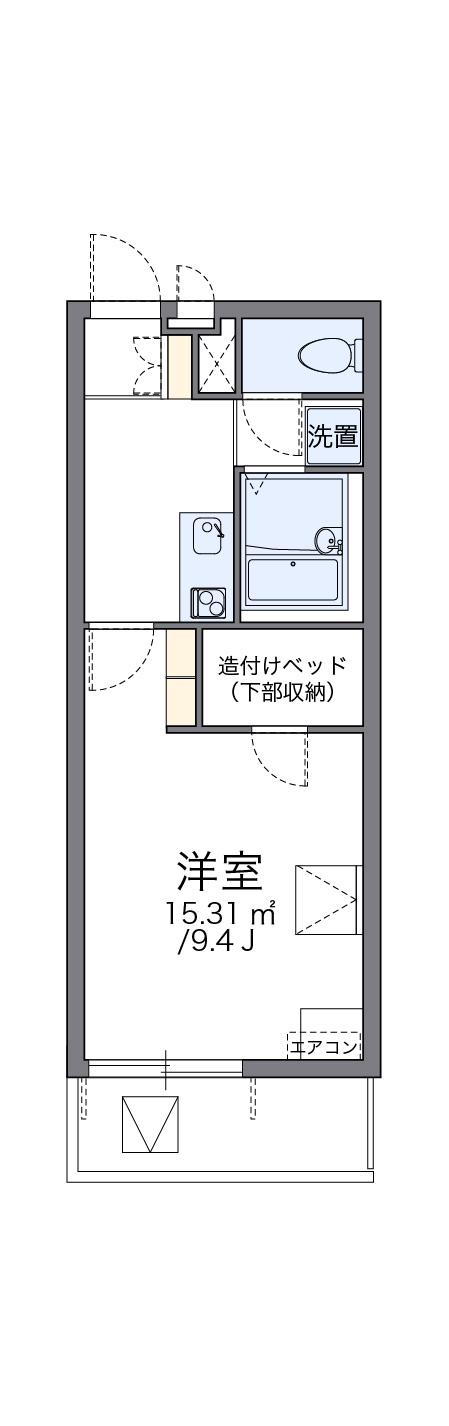レオパレスラーラ(1K/3階)の間取り写真