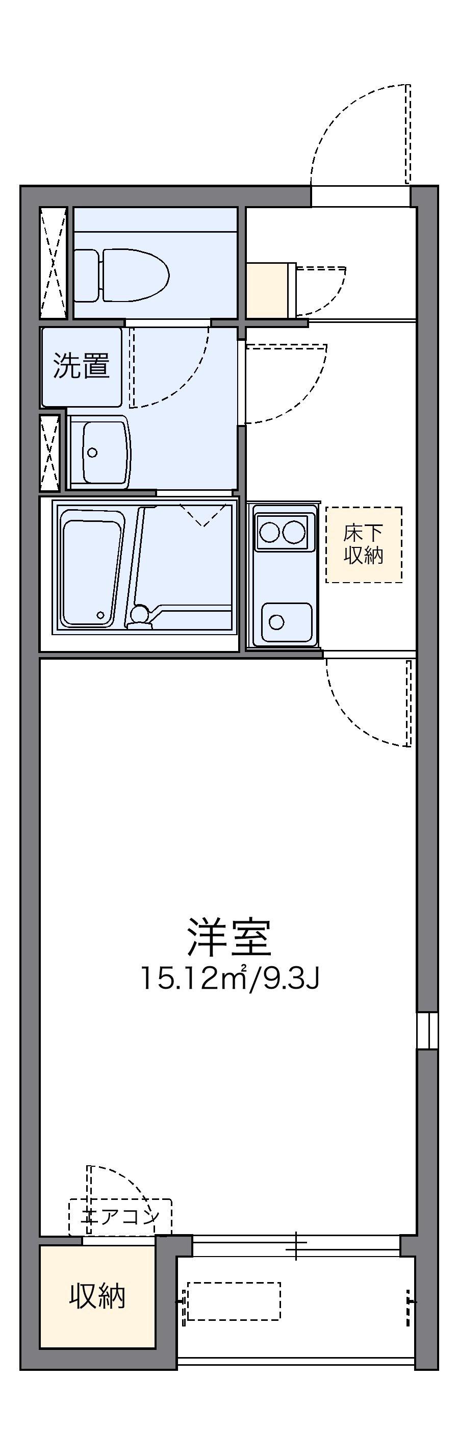 レオネクストTOBAⅢ(1K/1階)の間取り写真