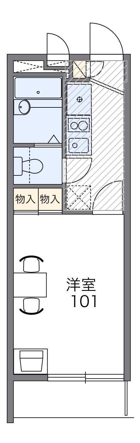 レオパレス原田(1K/3階)の間取り写真