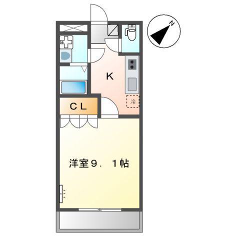 SOFIA L.ONE(1K/2階)の間取り写真