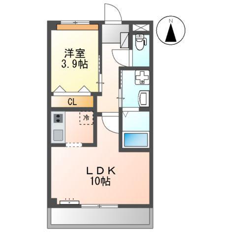 DIMORA REST(1LDK/2階)の間取り写真