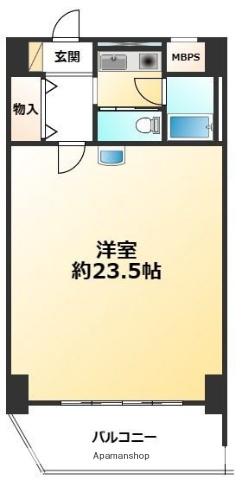 神湊リゾートスカイマンション(1K/9階)の間取り写真