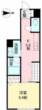 美穂の里八番館(1K/1階)の間取り写真