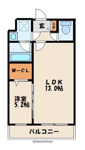 エムビルデベロップコア6(1LDK/8階)の間取り写真