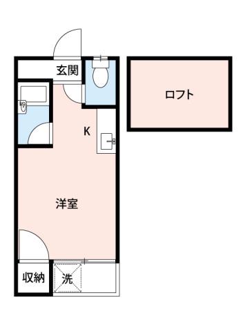 シャーミー香椎Ⅱ(ワンルーム/2階)の間取り写真