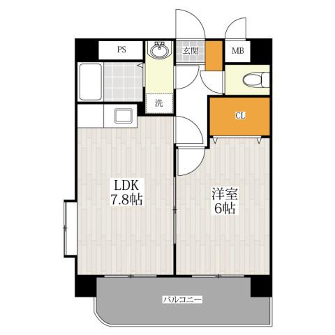 アクティコートⅢ(1LDK/4階)の間取り写真