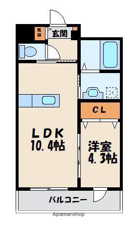 SK千鳥駅前(1LDK/2階)の間取り写真