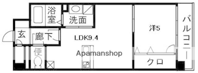 ADEN箱崎駅前(1LDK/11階)の間取り写真