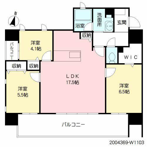 照葉クロススタイル(3LDK/11階)の間取り写真