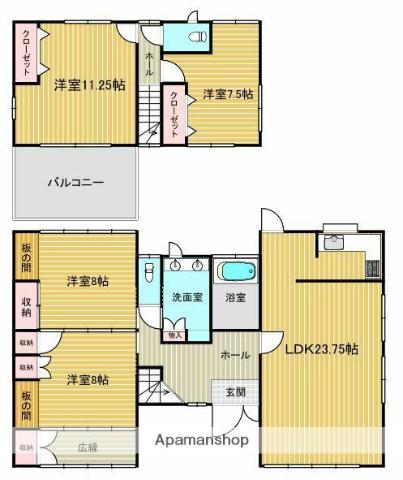 高美台3丁目 大久保(4LDK/1階)の間取り写真