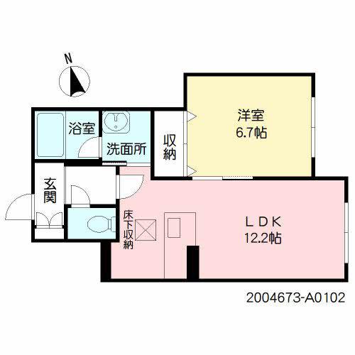 シャーメゾン ソレアード(1LDK/1階)の間取り写真