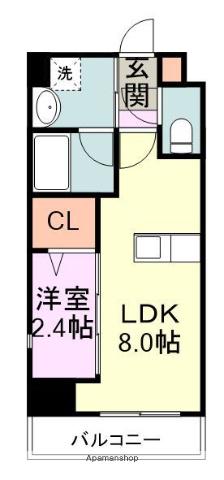 DAISY・CALDO(1LDK/2階)の間取り写真