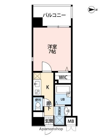 サヴォイ ラ・シャンス(1K/5階)の間取り写真