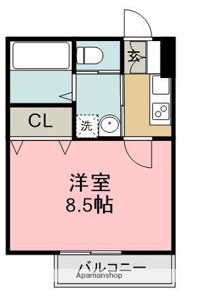 THE PARK(1K/2階)の間取り写真