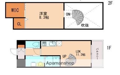 カーサ・デ・カゲ・コルデラB(1LDK/4階)の間取り写真