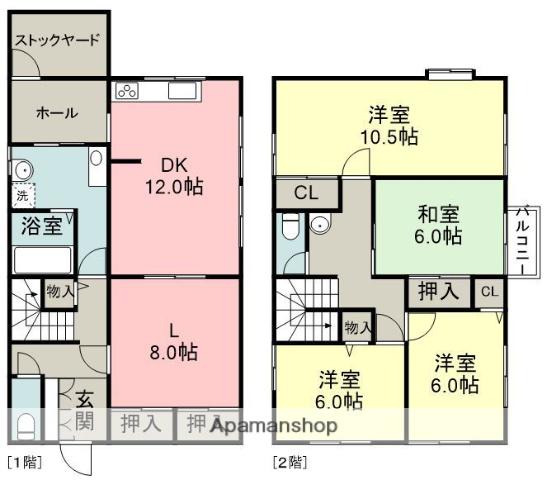 鹿児島本線 赤間駅 徒歩34分 1階建 築37年(4LDK)の間取り写真