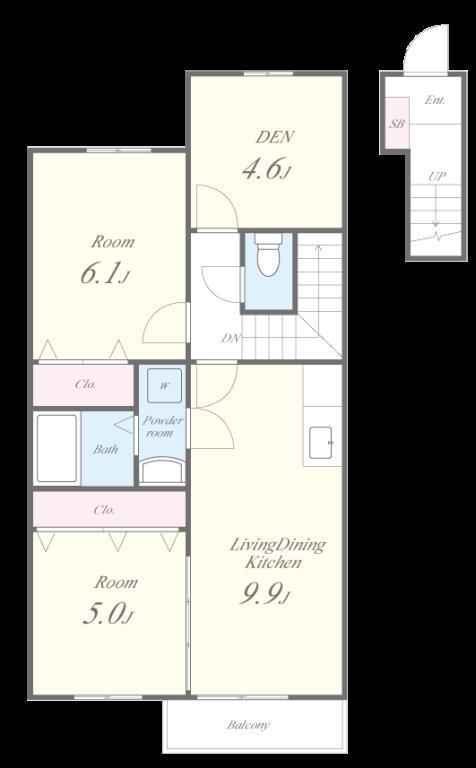 ソレイユ(2SLDK/2階)の間取り写真