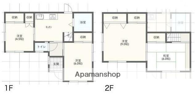 西日本鉄道貝塚線 和白駅(西鉄) 徒歩14分 2階建 築50年(3LDK)の間取り写真