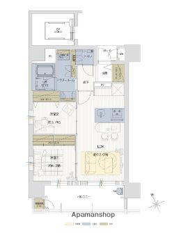 アクロス箱崎駅前クレスティア(2LDK/10階)の間取り写真