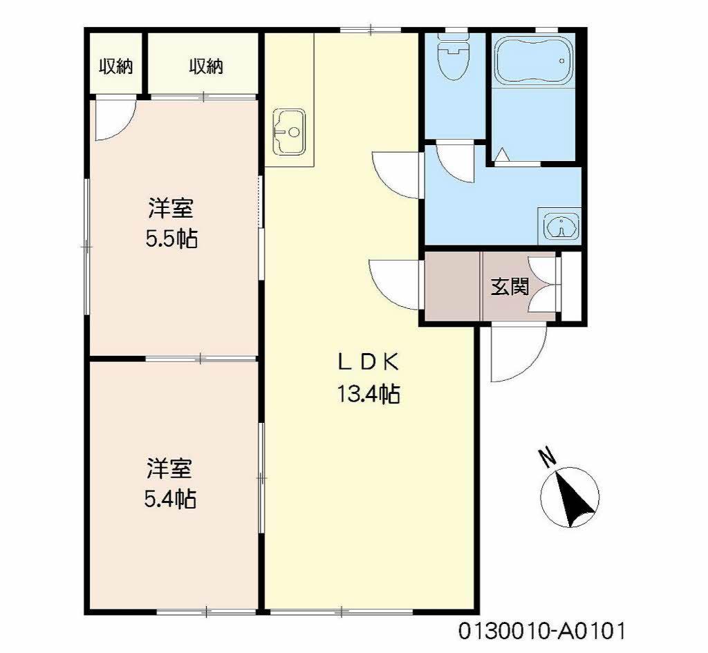 ウイングヒルズ(2LDK/1階)の間取り写真