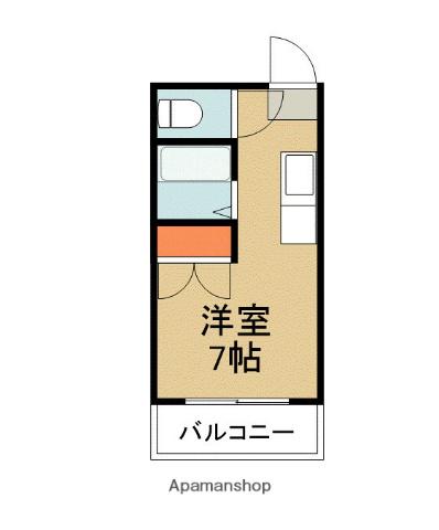 シード90(ワンルーム/2階)の間取り写真