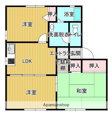 ディアス K(3DK/2階)の間取り写真
